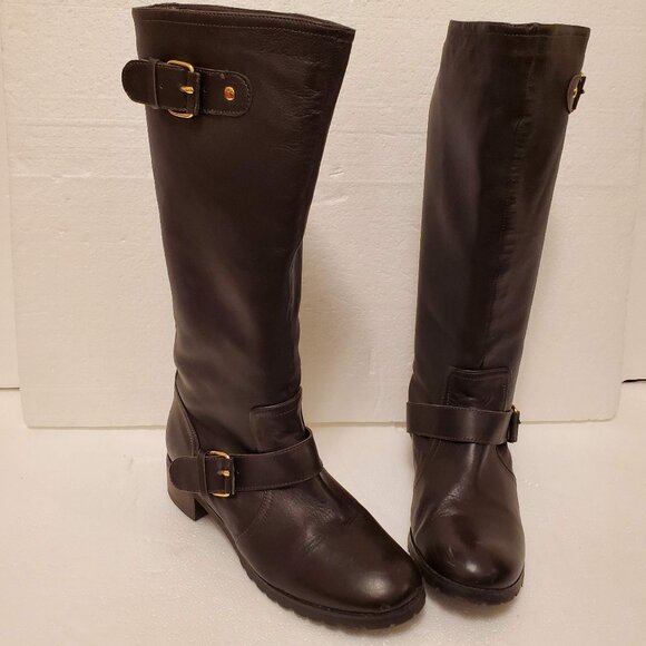 Colin Stuart Dark Brown Heeled Boots - Picture 2 of 15